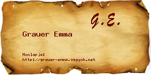 Grauer Emma névjegykártya